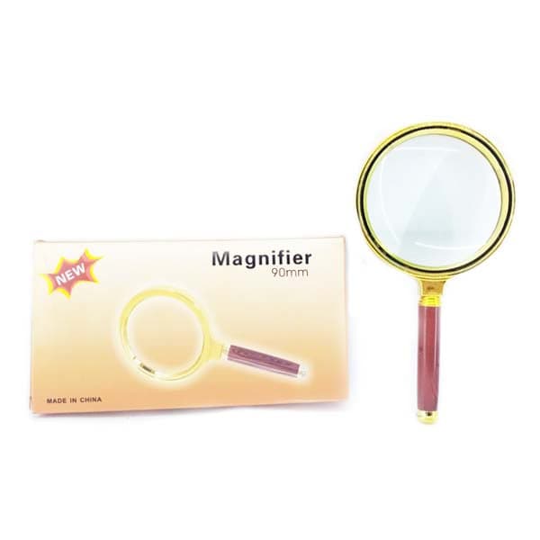 Magnifying Glass Golden & Brown 90mm 