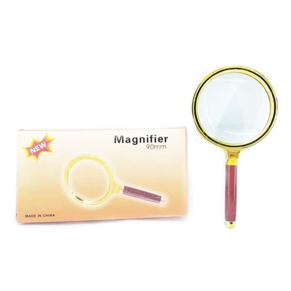 Magnifying Glass Golden & Brown 90mm