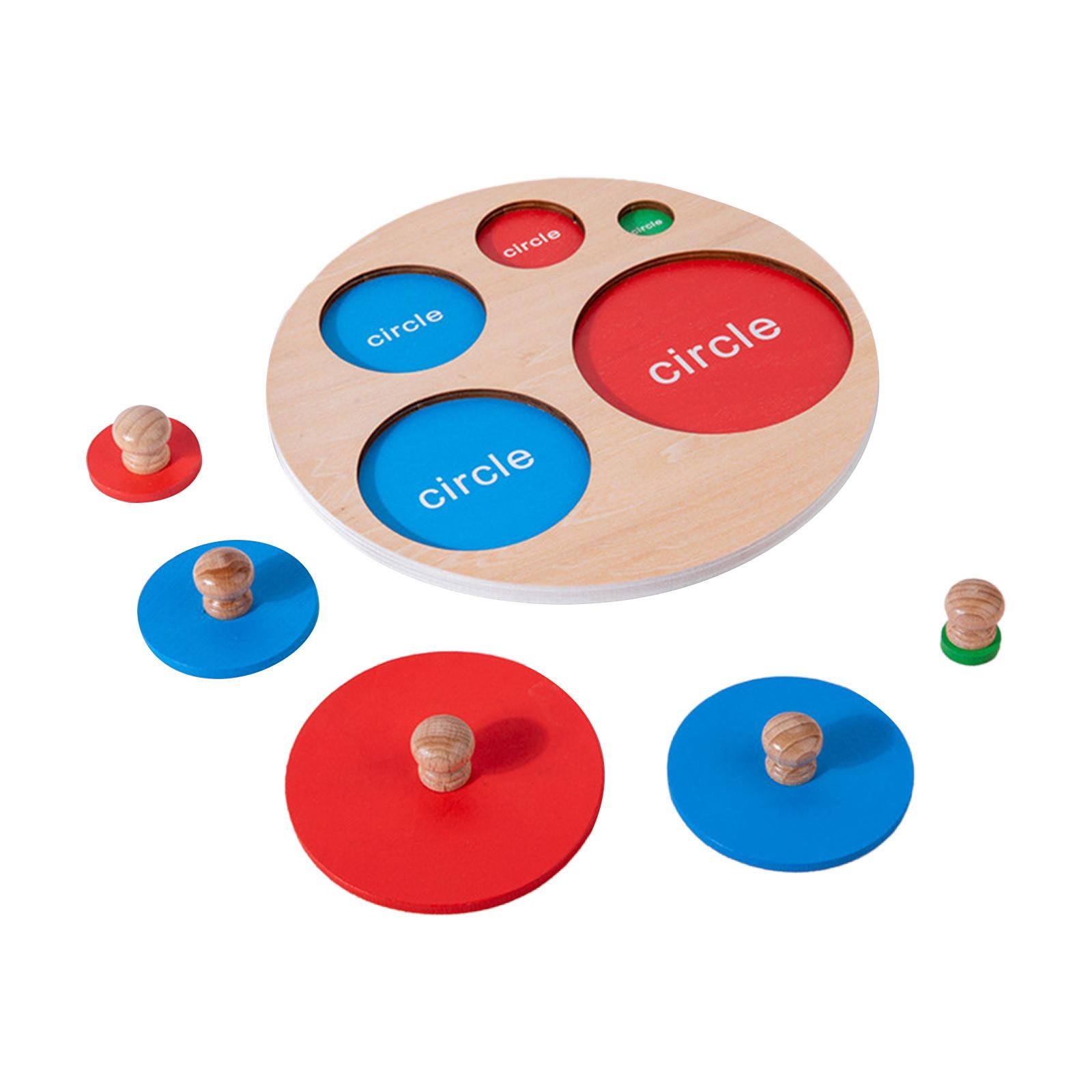 Geometric Wooden Shape Puzzle Plate