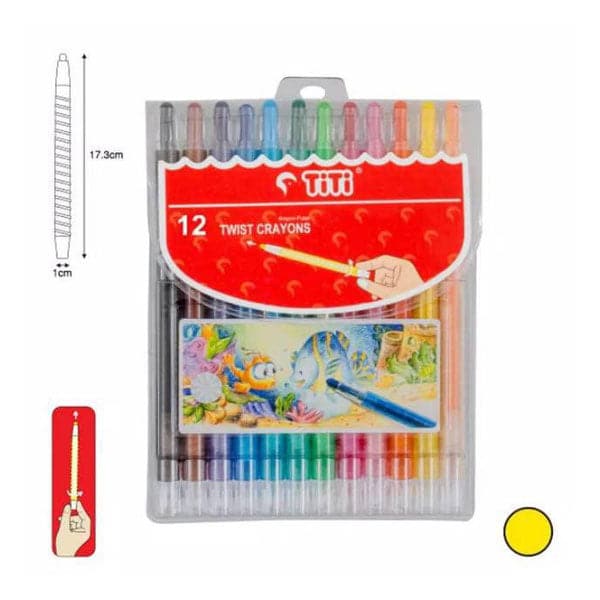 Titi Twist Oil Pastel Crayons 12 Assorted Colors