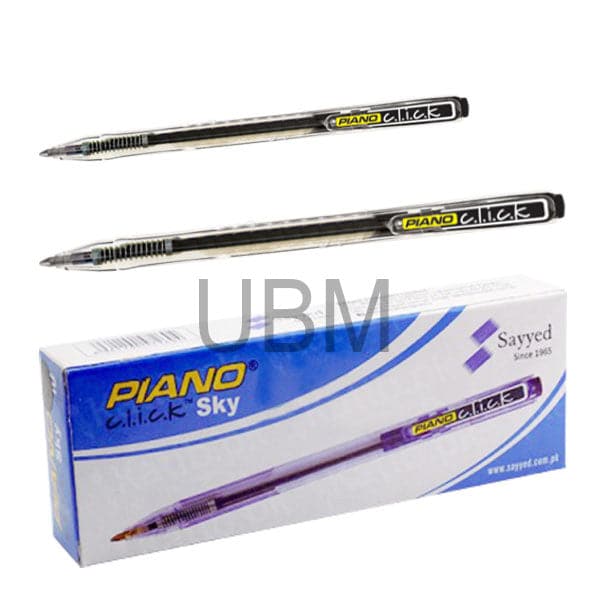 Piano Click Sky Ballpoint Pen Pack of 10