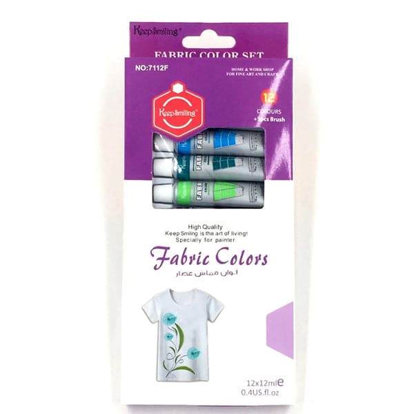 Keep Smiling Fabric Paints Pack of 12