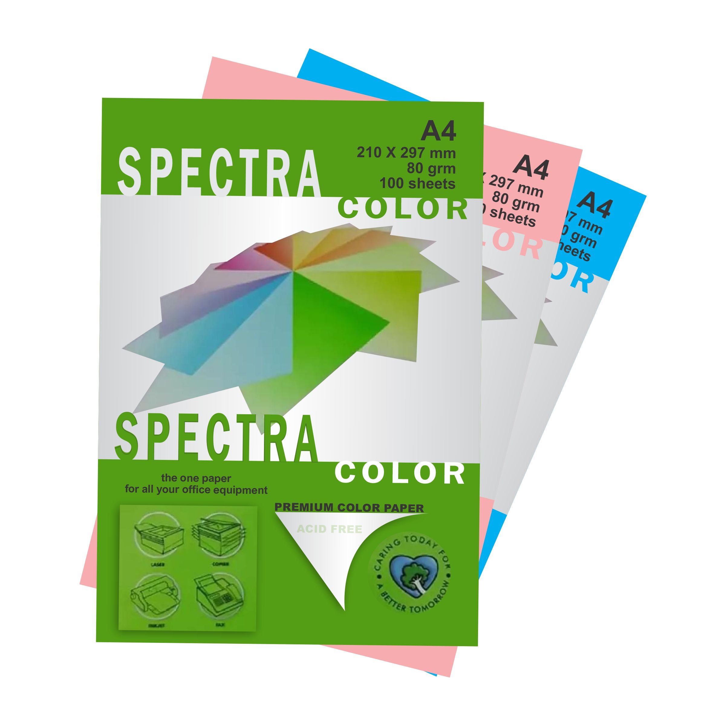 Spectra Color Paper 80gm Pack of 100 Sheets