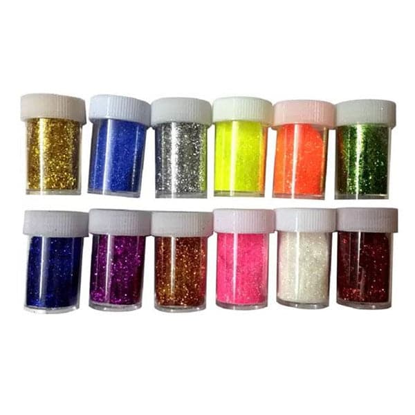 Fluorescent Glitter Bottle Pack of 12