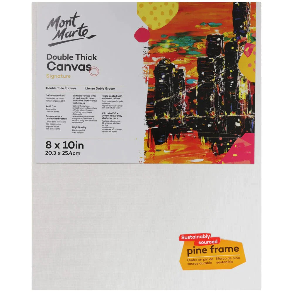 Mont Marte Artist Canvas Pine Frame Double Thick Signature
