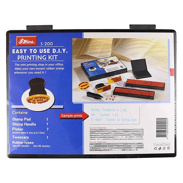 Shiny D.I.Y Rubber Stamp Printing Kit S-200