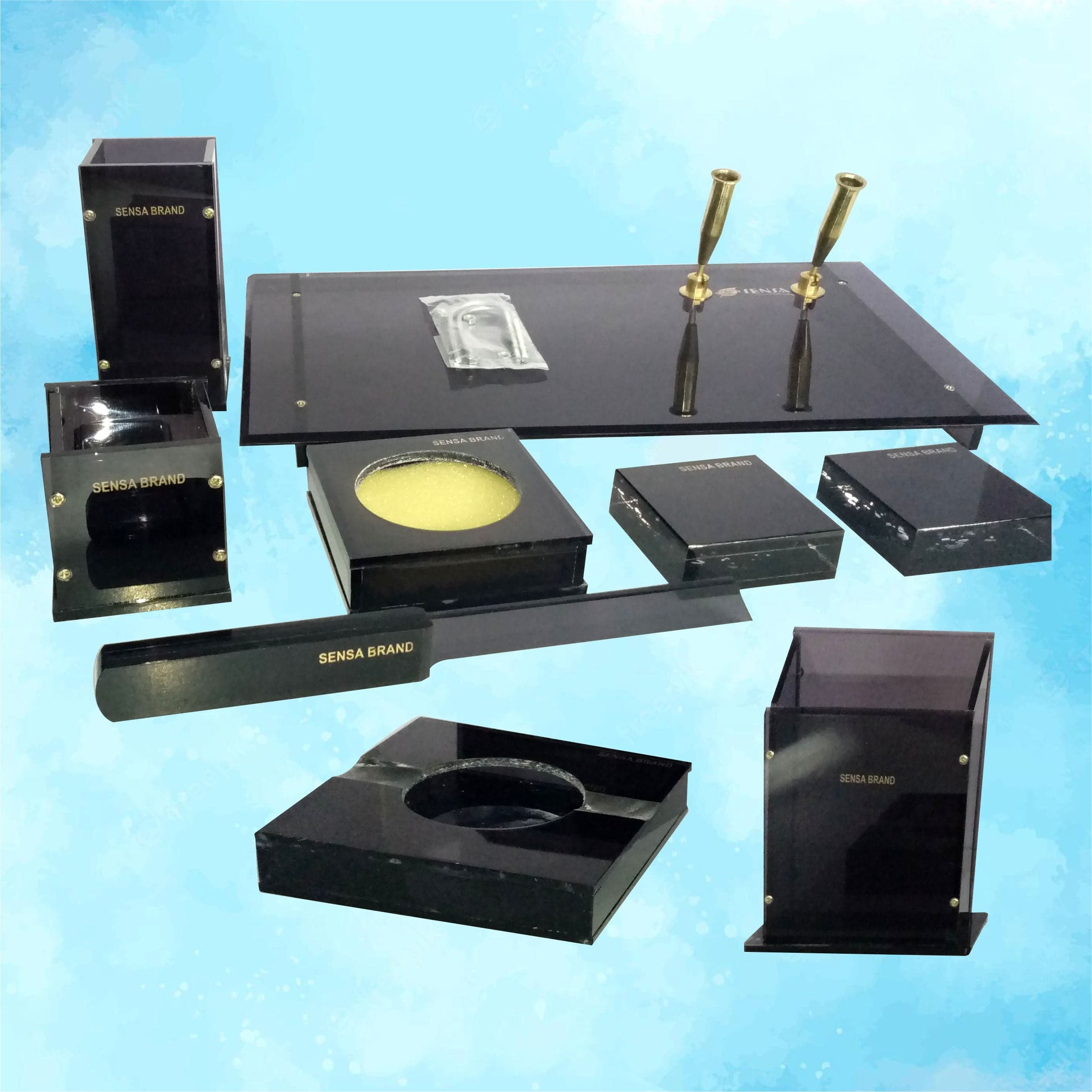 Sensa Table Set Black 9 Pcs