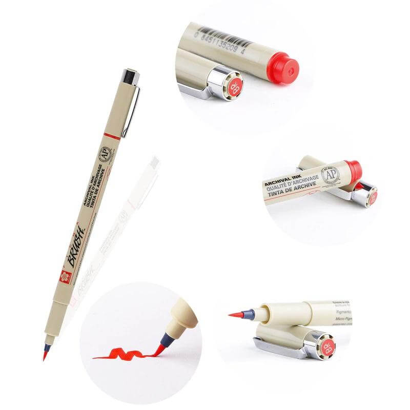 Sakura Pigma Color Brush Pen Set Of 8 Piece