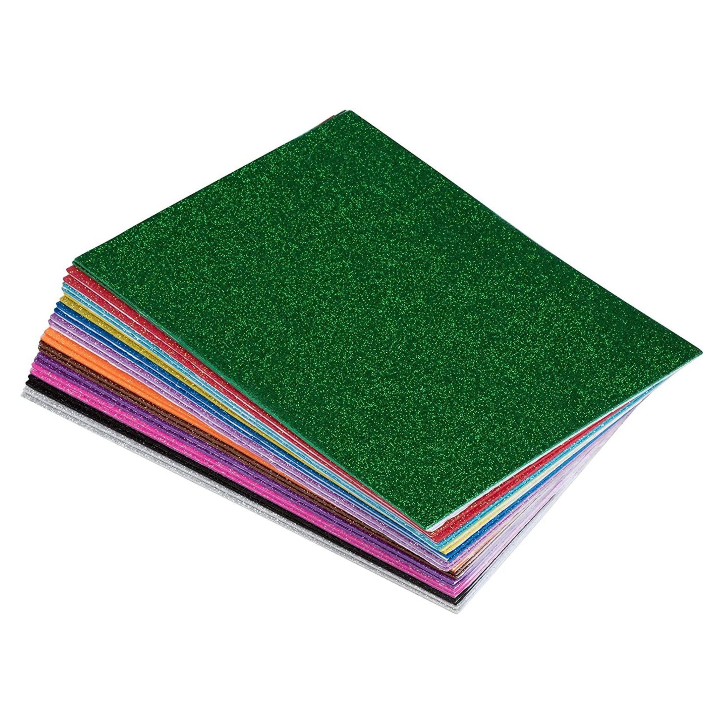 Multicolor Foaming Glitter Sheets A4 Size Pack of 10