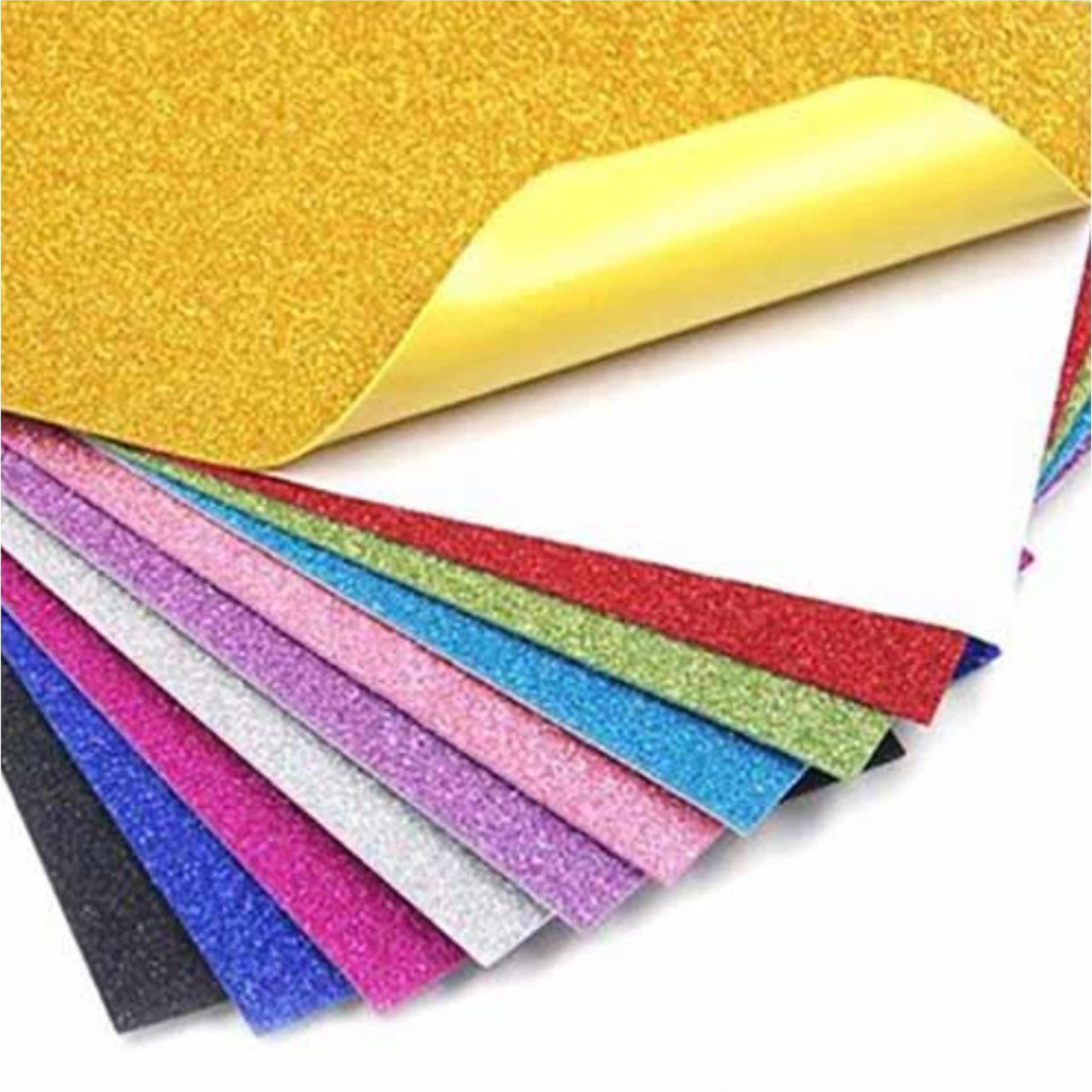 Multicolor Foaming Glitter Sheets A4 Size Pack of 10