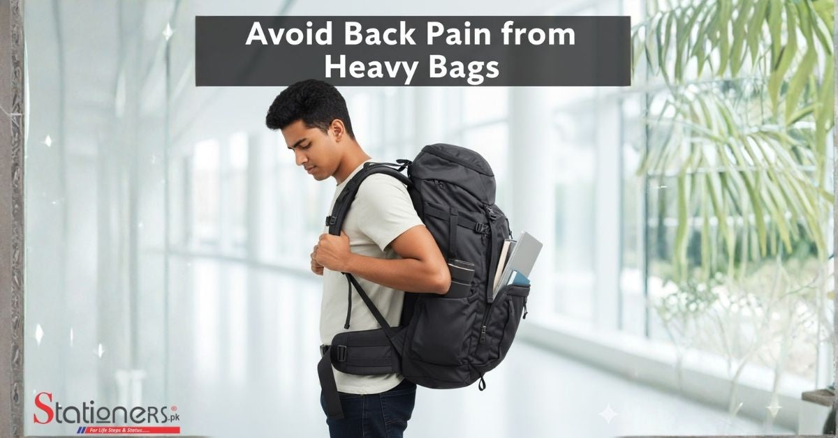 .Landscape thumbnail showing a student standing in a brightly lit, clean setting, wearing a backpack and adjusting one of the shoulder straps.