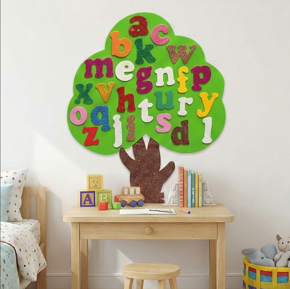 Foaming Glitter Sticker 123 - Large Patta (5EM)