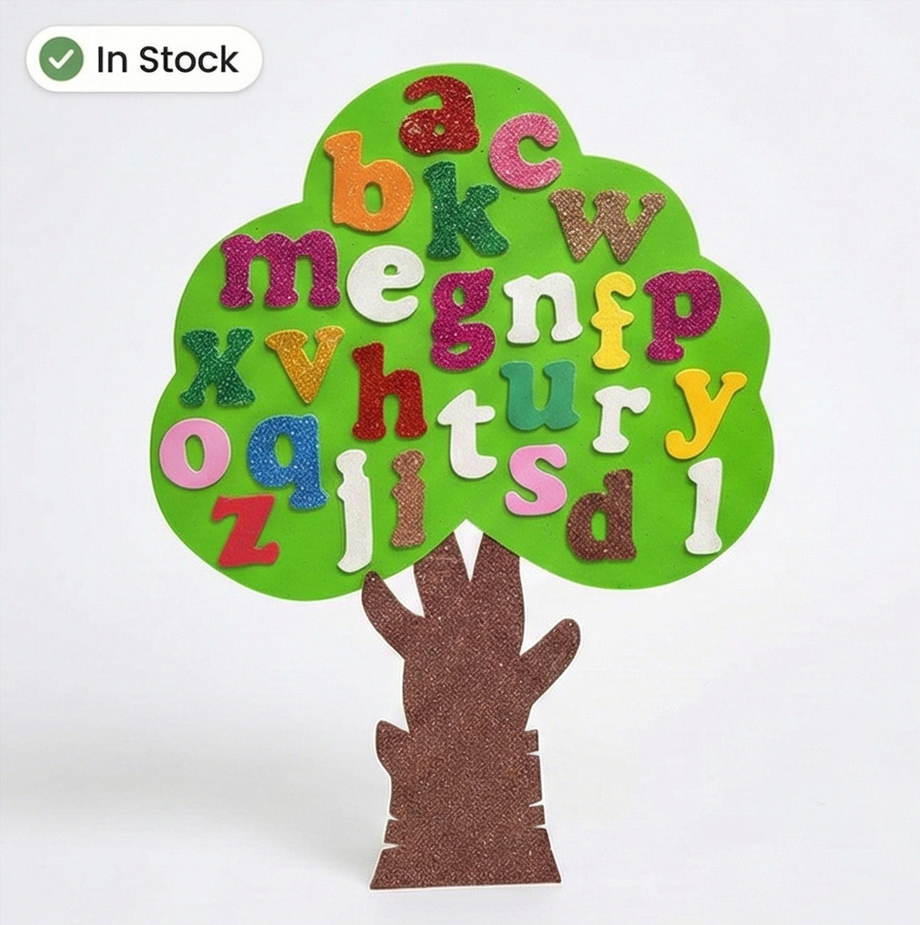 Foaming Glitter Sticker 123 - Large Patta (5EM)