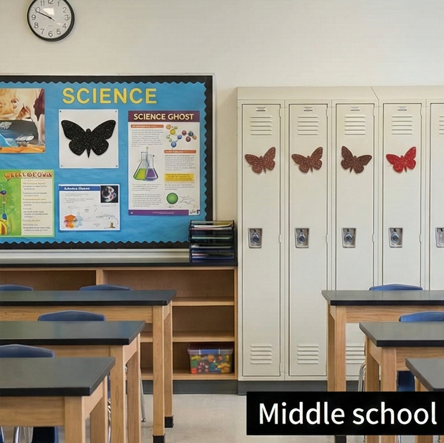 Foaming Glitter Sticker Butterfly Large