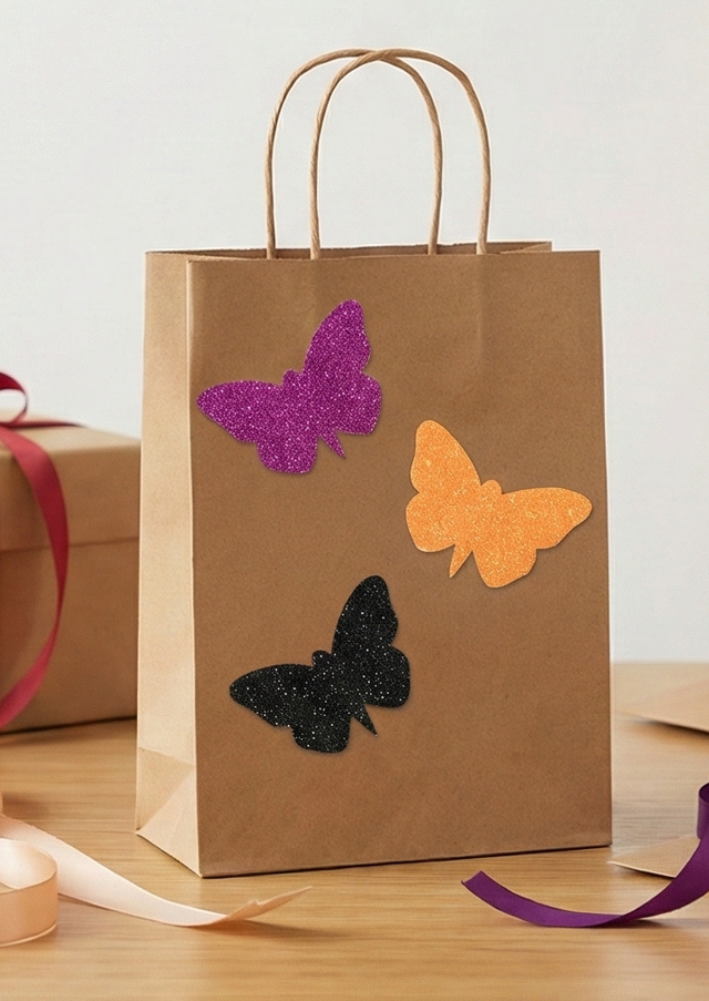 Foaming Glitter Sticker Butterfly Large