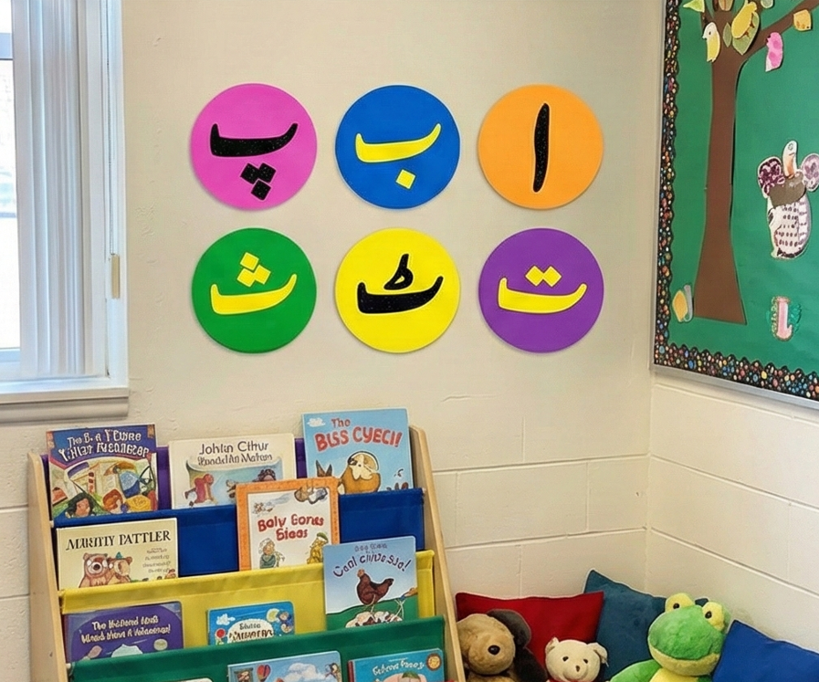 Foaming Urdu Alphabets (Circle Shape)