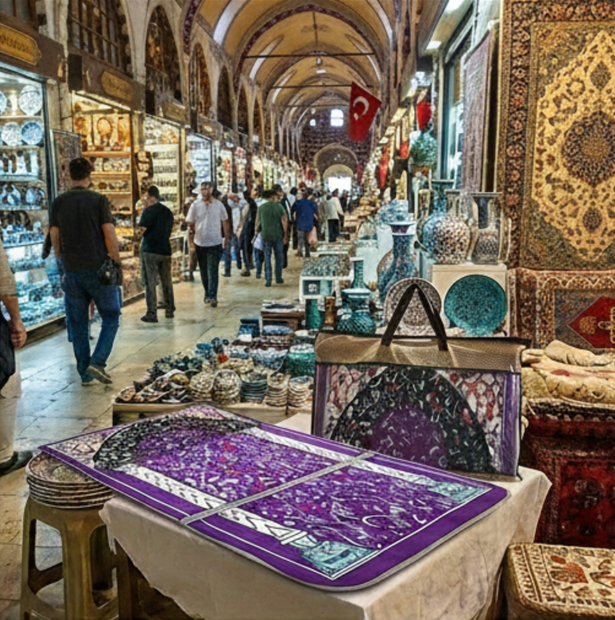 Foldable Prayer Mat with Backrest Chair Purple - Medical Grade Orthopedic Janamaz with Back Support | Best Ramadan Ramzan Gift for Parents & Elders 2026