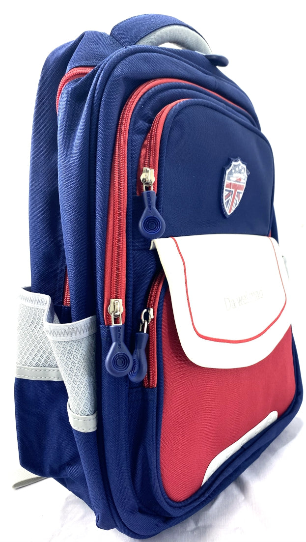 Daweimao Kids' Backpack – Stylish, Durable, Multi-Pocket, Waterproof, School Bag for Boys & Girls with UK Badge Design