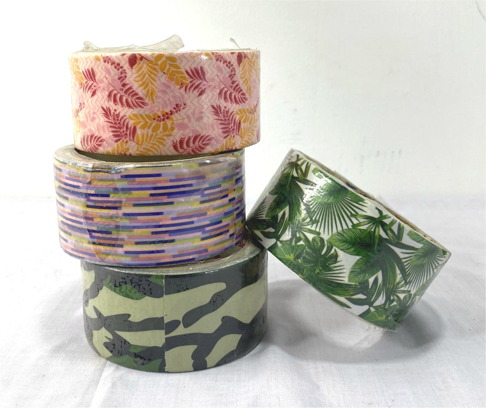 Colorful Printed Packing Tape – Heavy-Duty, Strong Adhesive, Waterproof, Decorative Packaging Tape for Shipping, Crafting, and DIY Projects 1Roll