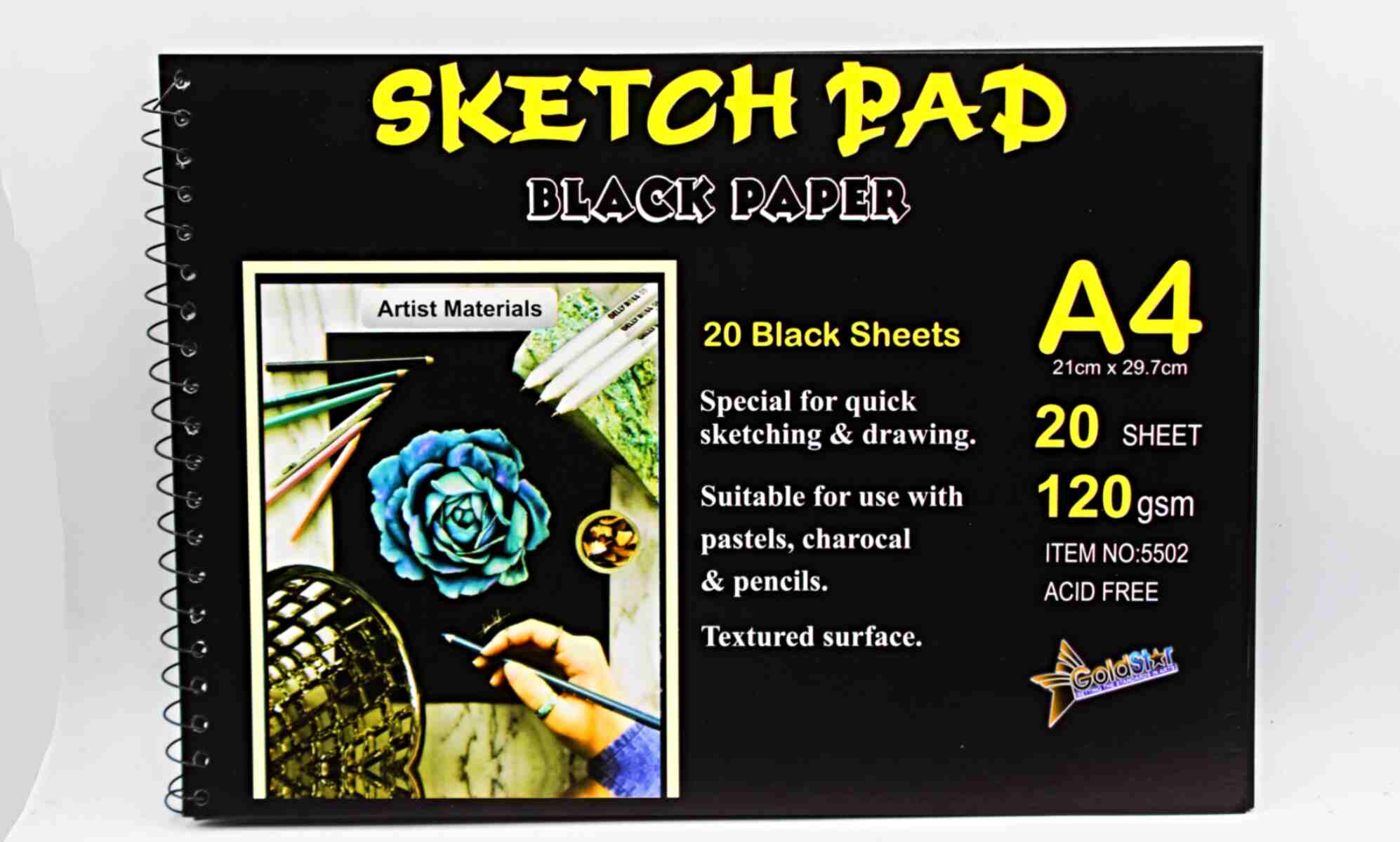 Black Paper Artist Sketchpad A4