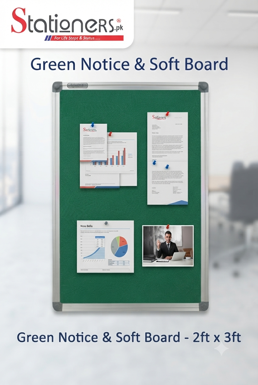 Green Notice & Soft Board – Office, School & Home Display Board