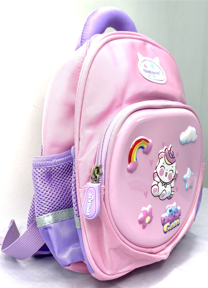 Cute Unicorn Kids' Backpack – Pink, Lightweight, Durable, Multi-Pocket, Waterproof, School Bag for Girls with 3D Cartoon Design