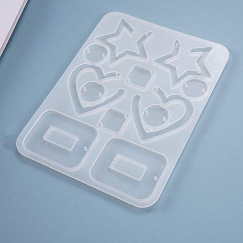 SOWUNO Earrings Silicone Mold DIY Earrings Casting Mold Jewelry Making Mold Heart Earrings Mold Star Earrings Mold Jewelry Silicone Mold Silicone