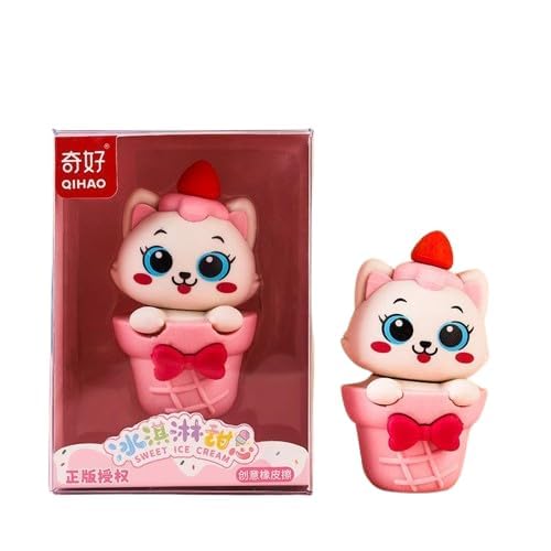 Animal Ice Cream Eraser for Best Return Gift for Girls & Boys (1Pack)