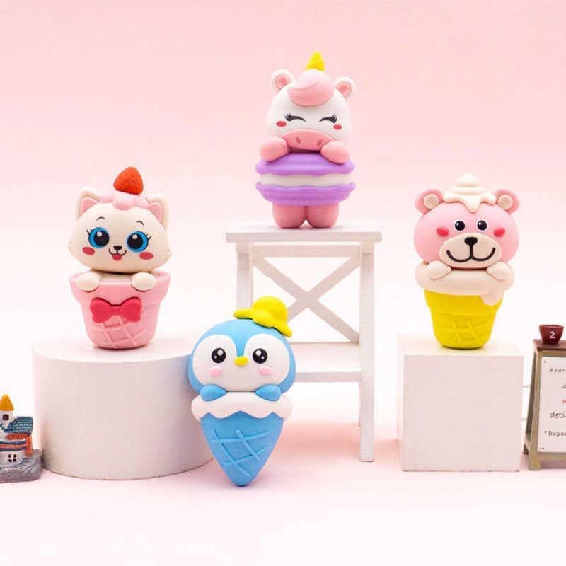 Animal Ice Cream Eraser for Best Return Gift for Girls & Boys (1Pack)