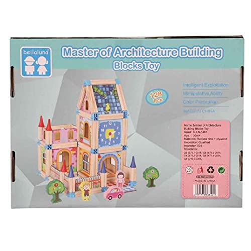 Brainbox Wooden Games Master of Architecture Building Blocks