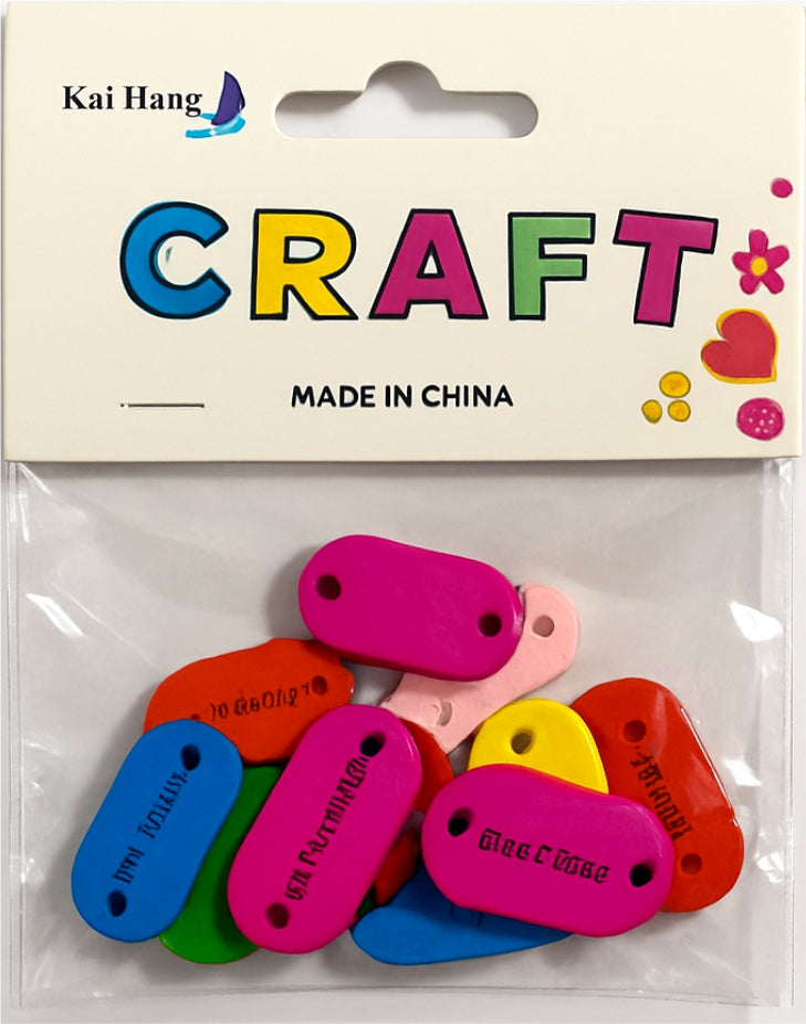 Art and Craft Wooden Colourful Buttons - CRAFT