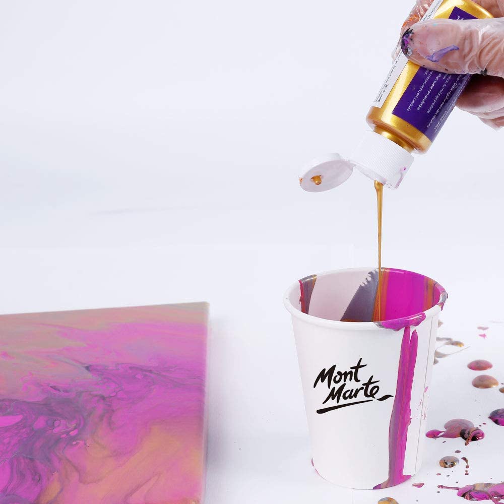 Mont Marte Pouring Acrylic Paint Set Premium 4pc x 60ml Cosmic