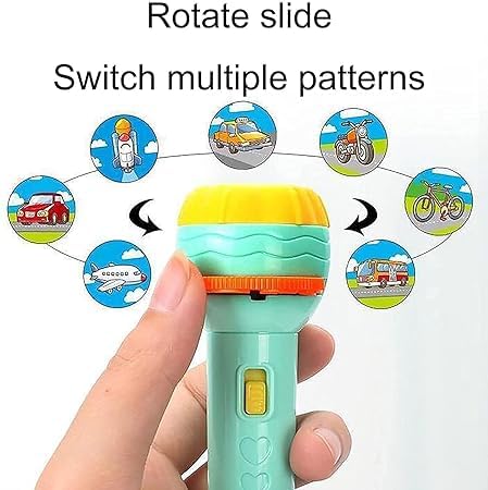 Kids Projection 24Patterns Projector Flashlight Torch