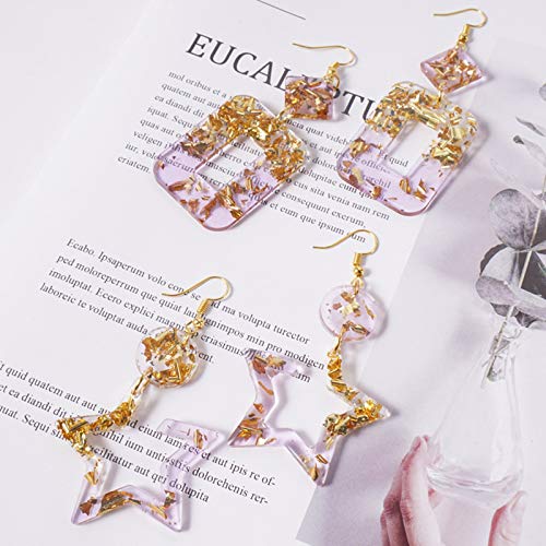 SOWUNO Earrings Silicone Mold DIY Earrings Casting Mold Jewelry Making Mold Heart Earrings Mold Star Earrings Mold Jewelry Silicone Mold Silicone