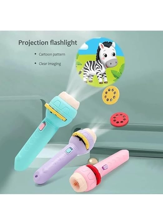 Kids Projection 24Patterns Projector Flashlight Torch