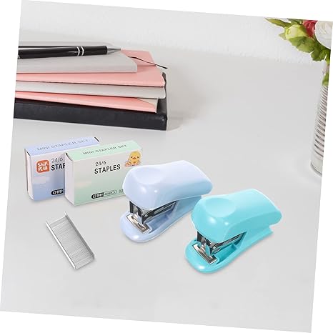 Cute Mini Stapler with stapler pin DL0582- Multicolor