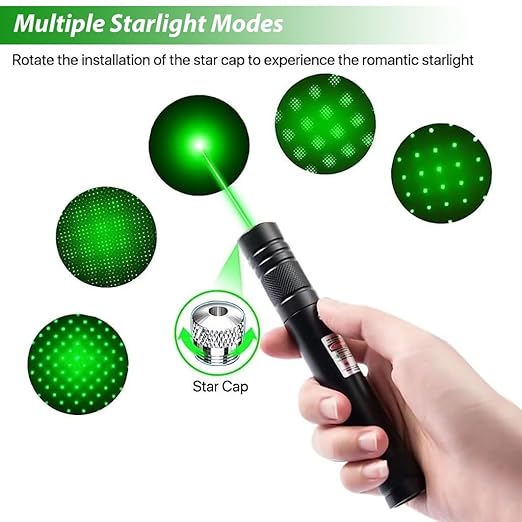 Rechargeable Green Laser Pointer Light 5 Upto Mile + Battery
