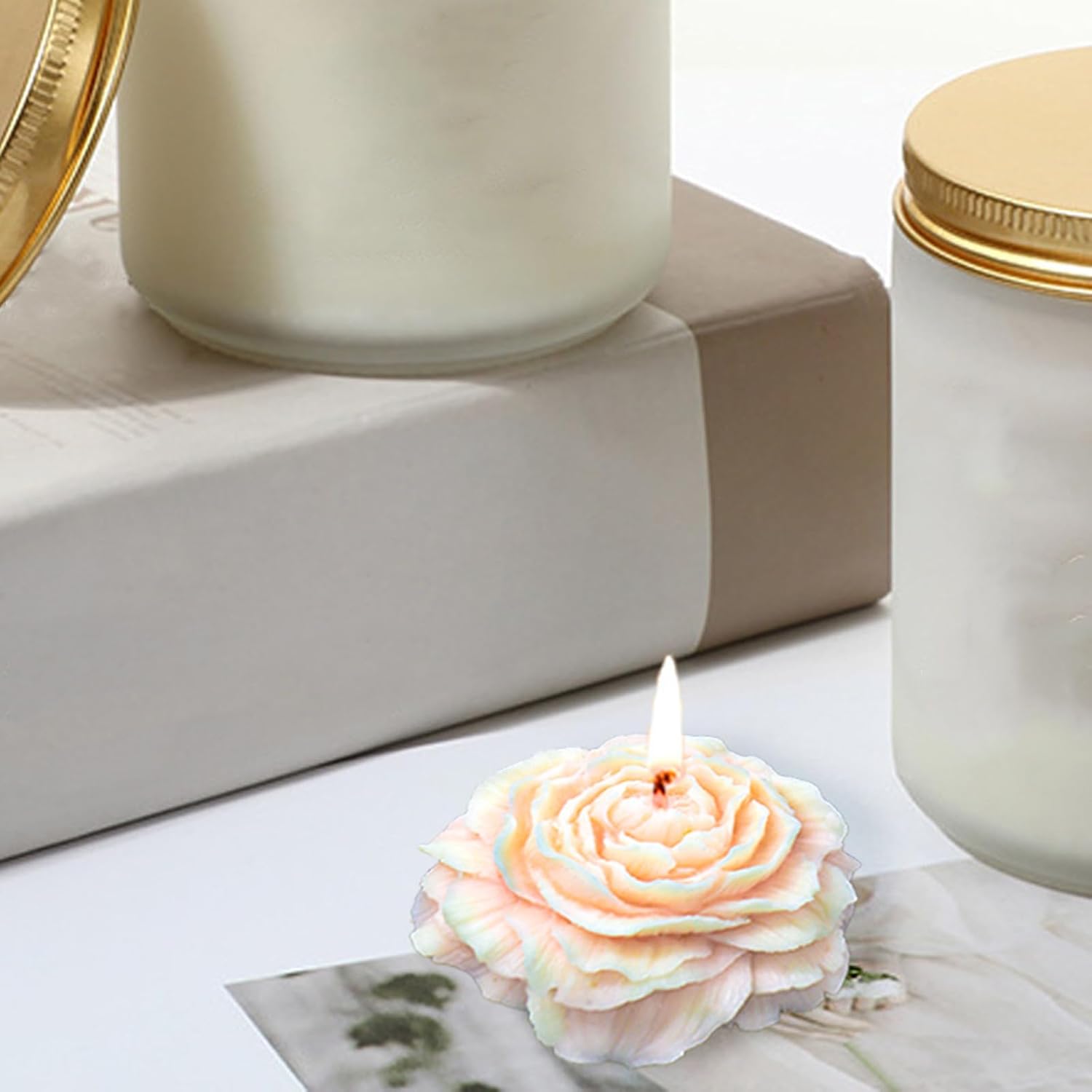 3D Rose Flower Silicone Resin Mold – DIY Epoxy Candle, Soap & Decorative Art Casting Mold
