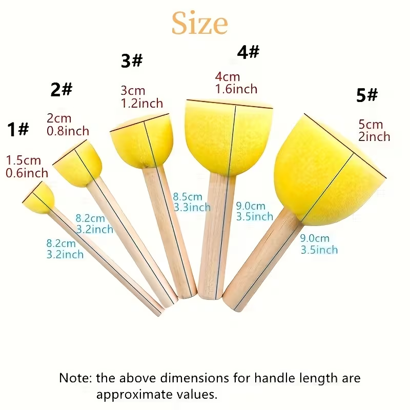 Keep Smiling Foam Brush Round Yellow