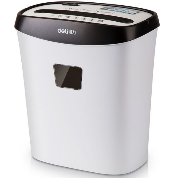 Deli Paper Shredder 6 Sheet White 9928