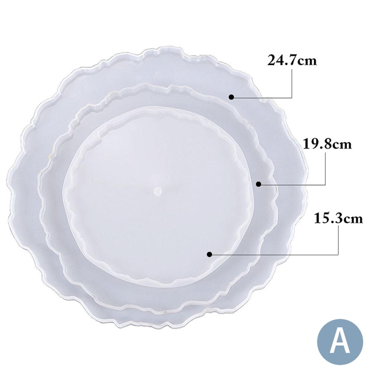 Silicone Mold Round Kingri Set - 3Pcs (6",8",10") - DJ-361 -White - China