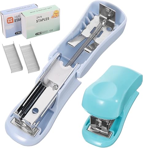 Cute Mini Stapler with stapler pin DL0582- Multicolor