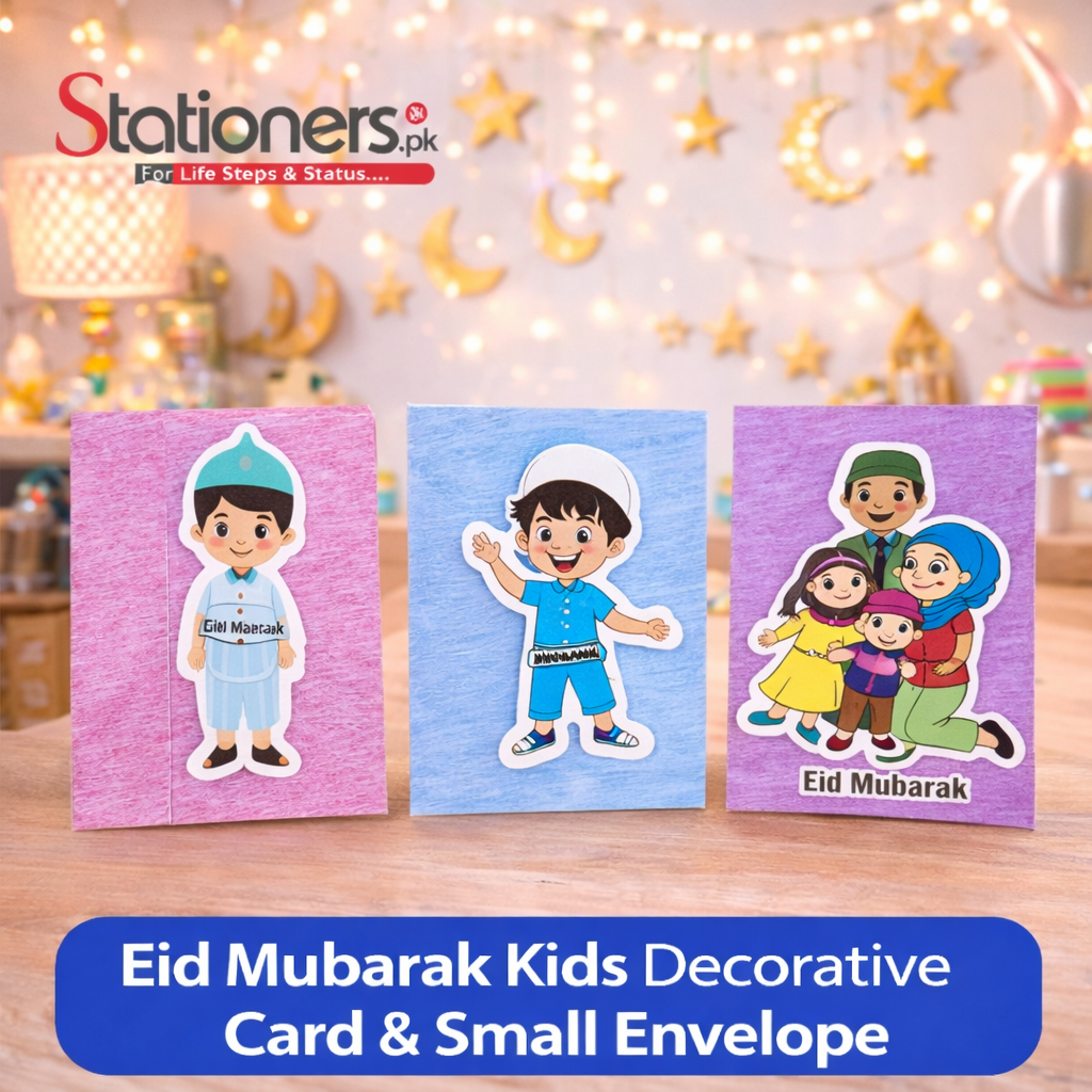 Eid Mubarak Small Envelope – 6.5 x 4.5 Inch Decorative Eidi Envelope for Kids & Family Pack Of 6