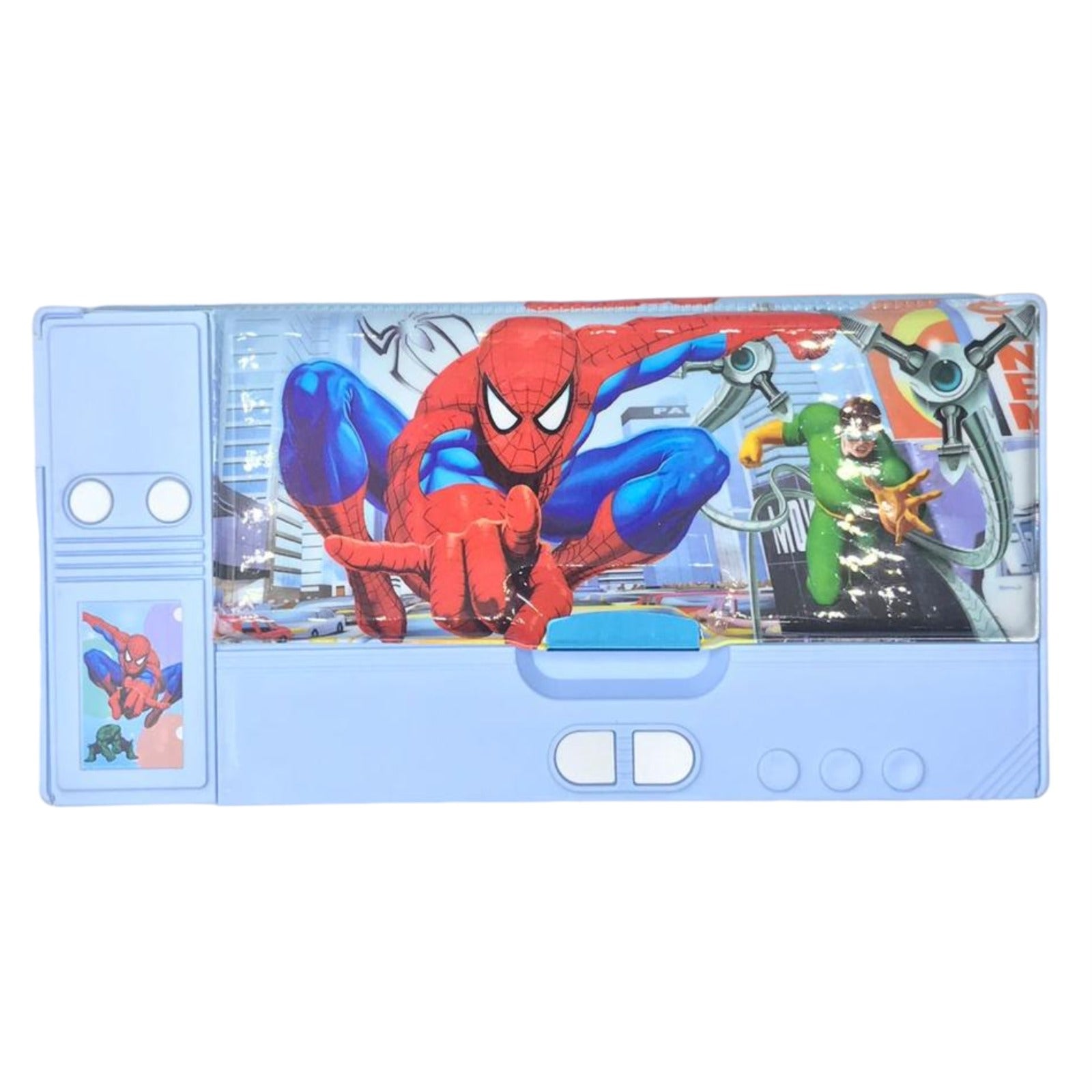 Multifunctional Jumbo Dual Side Magnetic Pencil Box (Spider man)