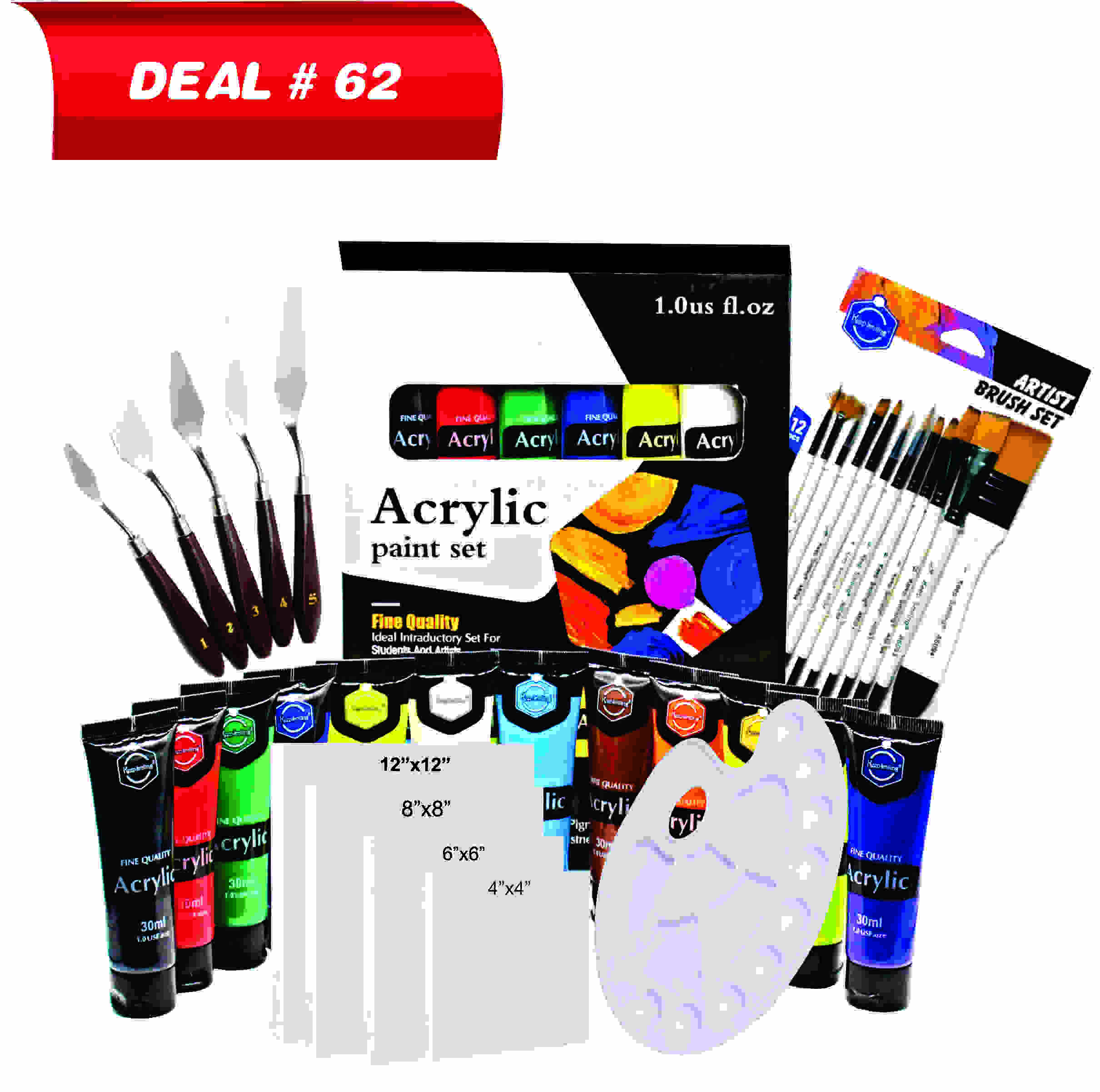 Oil & Acrylic Painting Kit For Professional Artist's, Deal No.137