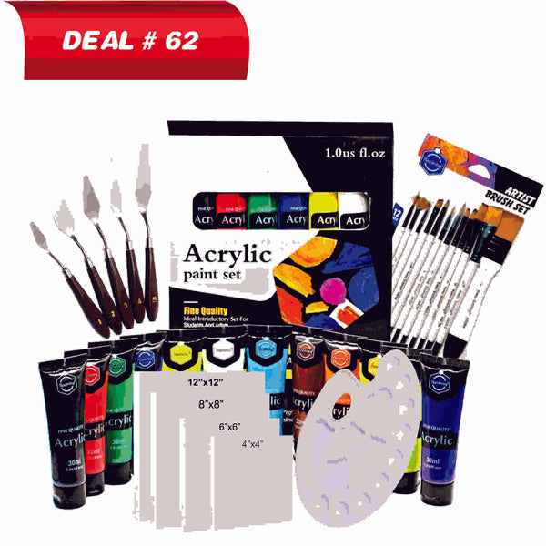 Canvas and acrylic paint set sales