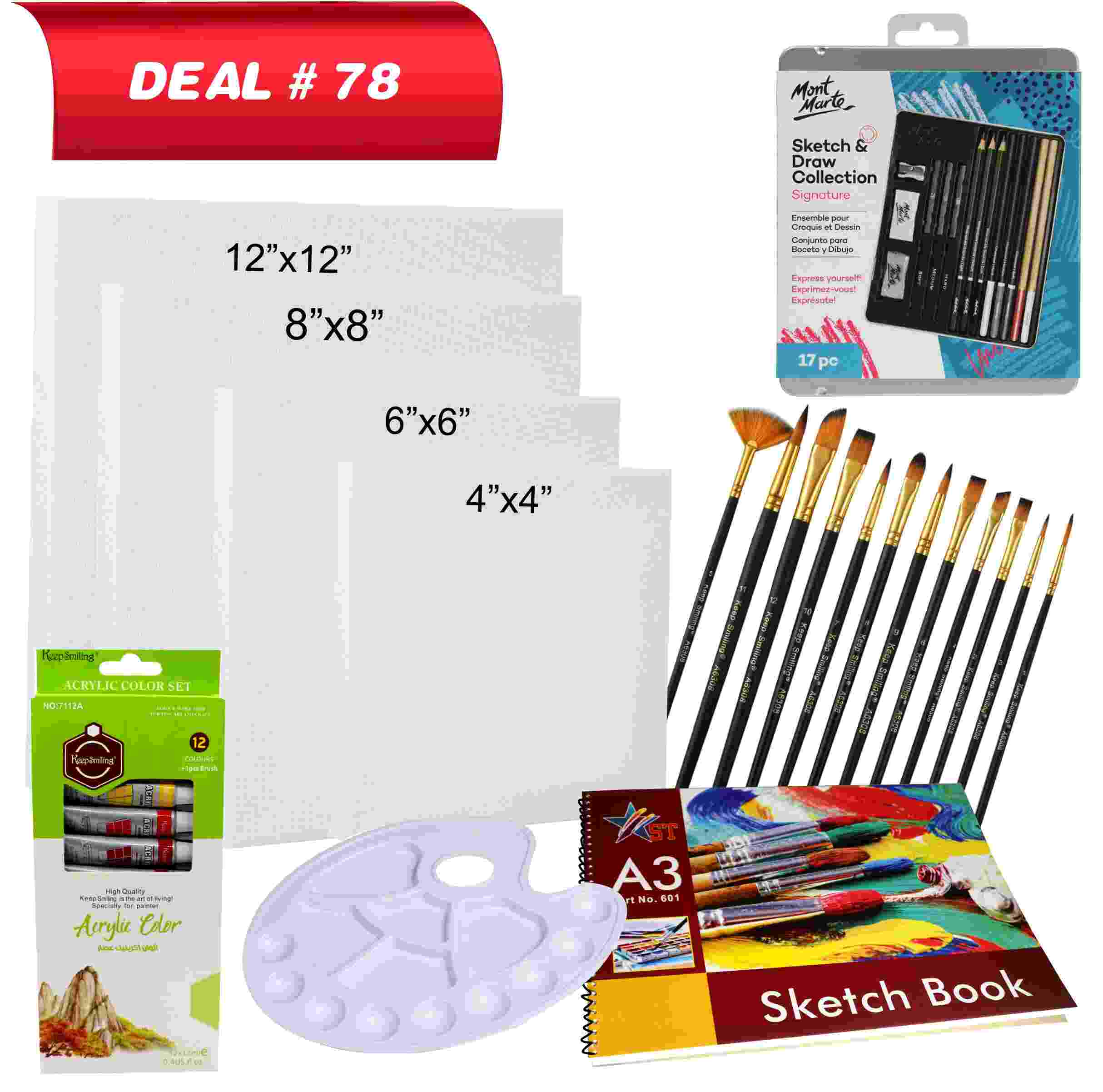 Acrylic & Sketching Deal For Artist, Deal No.78