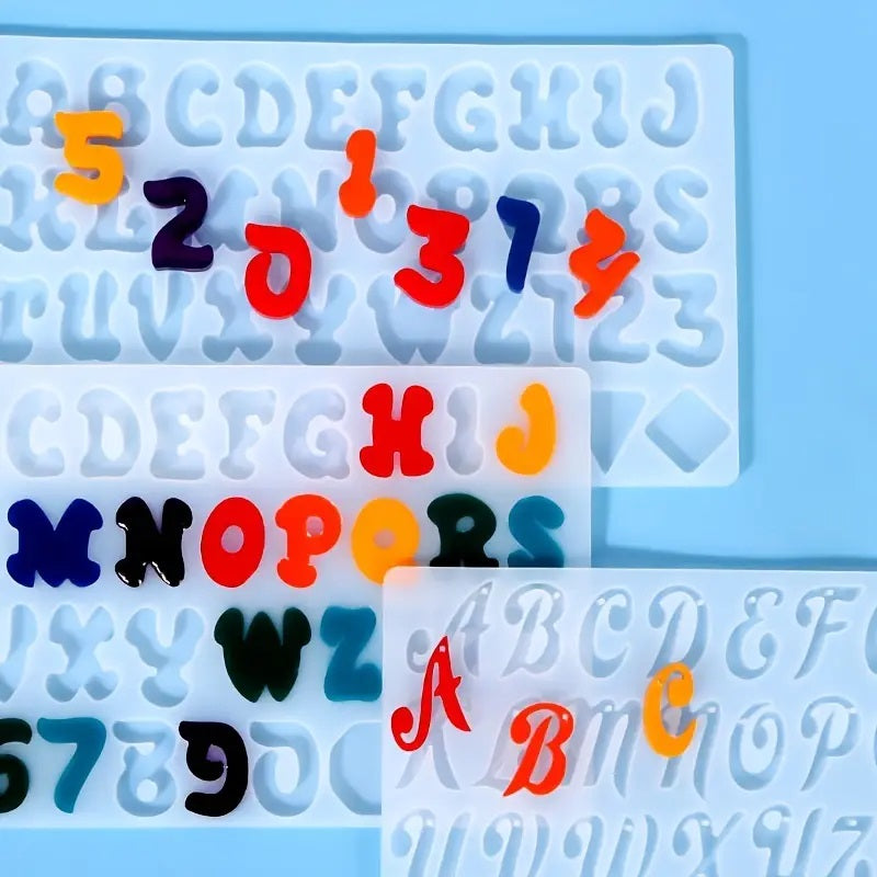 Numbers Molds Letters Silicone Mold 3D Fondant Mold 6''*10''