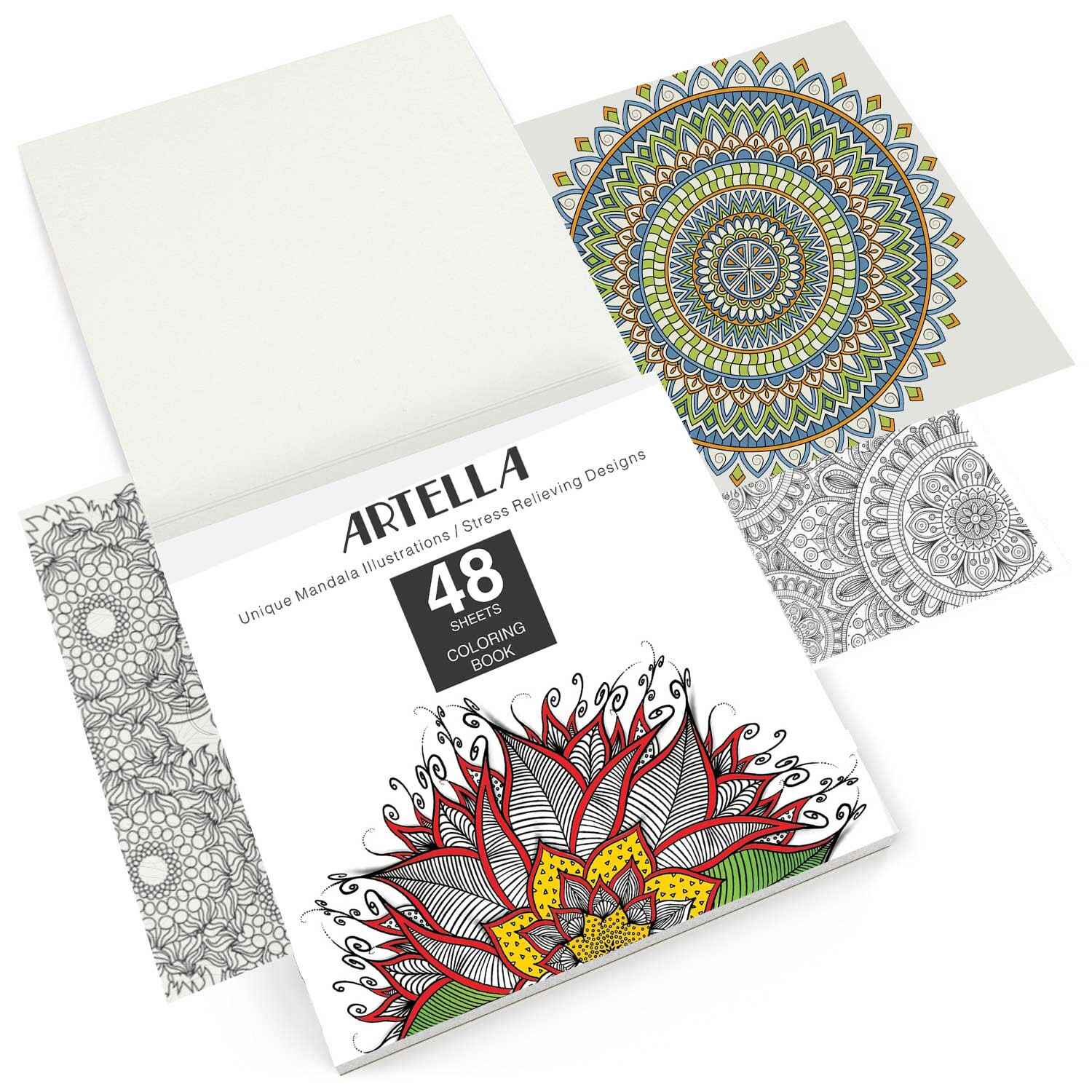Artella Mandala Art Coloring Book 7 X 9.5 inches