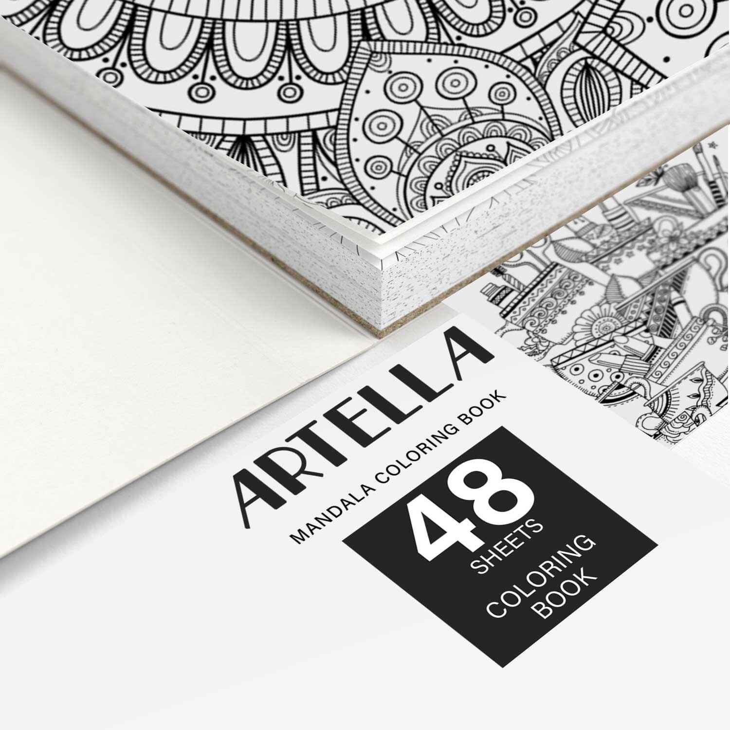 Artella Mandala Art Coloring Book 7 X 9.5 inches